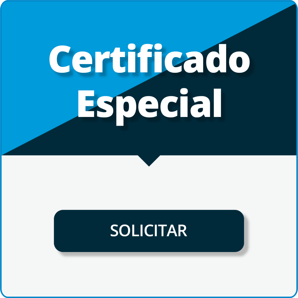Certificado especial
