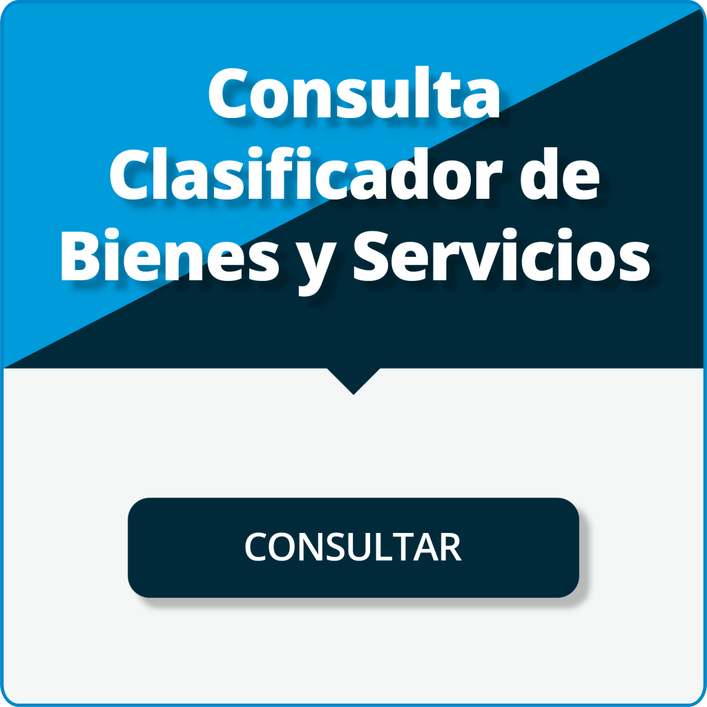 Consulta clasificador de bienes y servicios